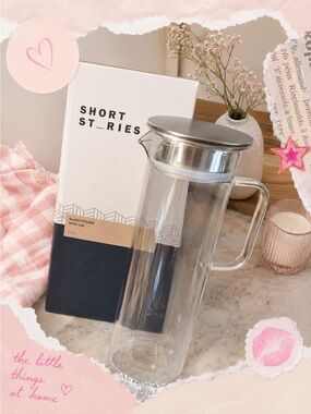 Short stories glass pitcher